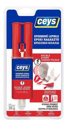 Lepidlo Ceys EPOXICEYS rýchlo tvrdnúce, striekačka, 28 g