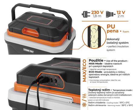 Autochladnicka Strend Pro, 2v1, 24 lit, 230V/12V