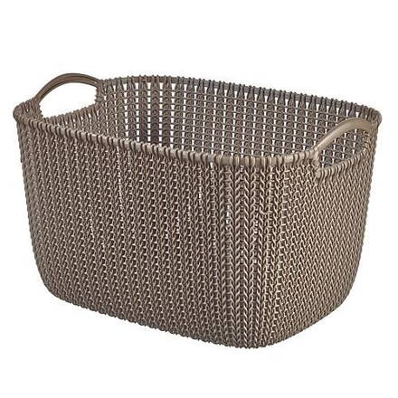 Košík Curver® KNIT 3674 8L, hnedý, 30x22x17 cm