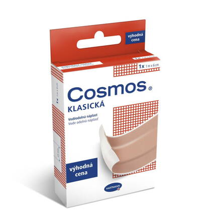 Náplasť Cosmos, klasická, textilná, vodeodolná, 1 m x 6 cm Náplasť Cosmos, klasická, textilná, vodeodolná, 1 m x 6 cm