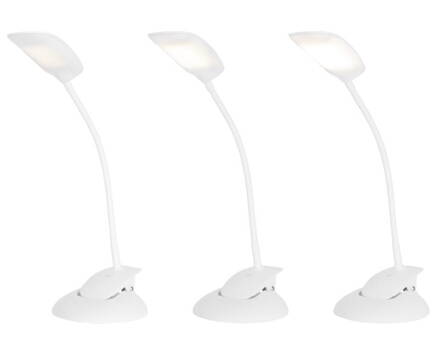 Lampa LED, stolná, stmievateľná, 2v1, biela, podstavec aj kryt, 3 farebné kryty, 5 W, 4000 K