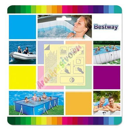 Sada Bestway® 62091, 65x65 mm, na opravu, 10 ks