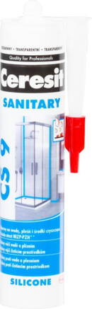 Silikon CERESIT CS9, 280 ml, Sanitárny Standard, transparent