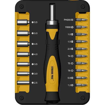 Sada naradia Strend Pro WT536, 18 dielna, bity, hlavice