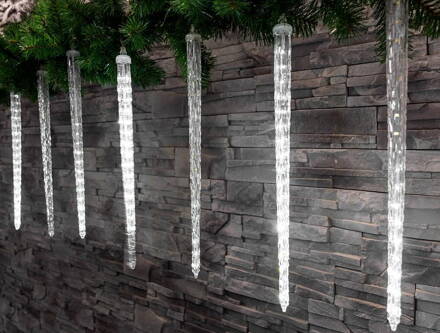 Reťaz MagicHome Vianoce Icicle, 288 LED studená biela, 8 cencúľov, vodopádový efekt, 230 V, 50 Hz, I