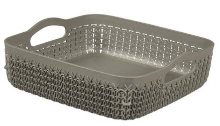 Košík Curver® KNIT 2,8L, tmavohnedý, 23x23x7 cm