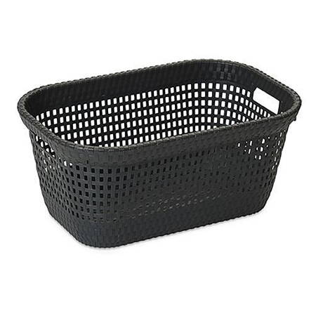 Kos DEAhome Rattan 45 lit, antracitový, na bielizeň