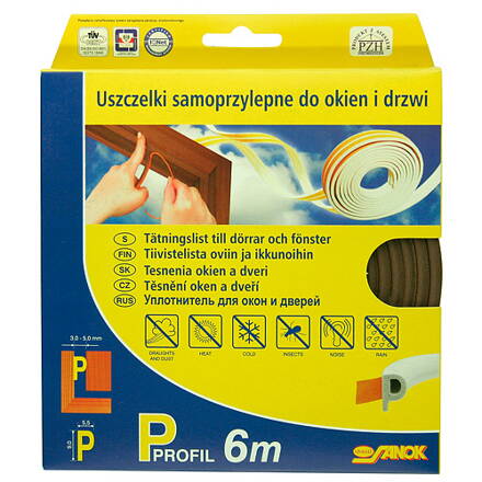 Tesnenie Stomil SD-40AX/6-0 • E, 9x4 mm, 6 m, hnedé
