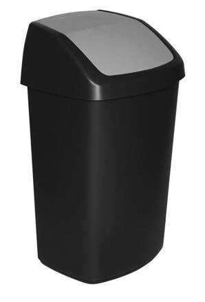 Kôš Curver® SWING BIN, 50L, 34x40,6x66,8 cm, čierny/sivý, na odpadky