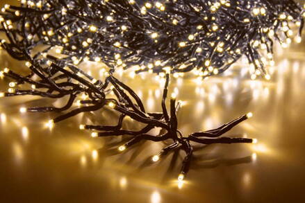 Reťaz MagicHome Vianoce, 1120 LED teplá biela, jednoduché svietenie, 230V, 50 Hz, IP44, exteriér, osvetlenie, L-10 m
