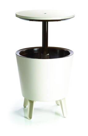 Bar Keter® COOL BAR, krémovo-hnedý, chladiaci, multifunkčný, záhradný, 49x49x57/82 cm