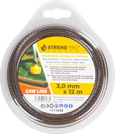 Silon na kosenie SawLine 3,0 mm, L-12 m, zúbkovaný Silon na kosenie SawLine 3,0 mm, L-12 m, zúbkovaný
