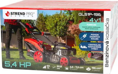 Kosačka Strend Pro QL51PD-196, benzínová, 4,0 kW, záber 51 cm, s pojazdom, LONCIN, s elektrickým štartom