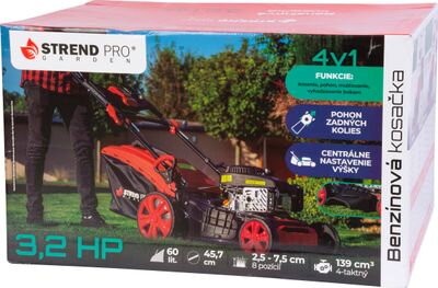 Kosačka Strend Pro QL46P-139, benzínová, 2,4 kW, záber 45,7 cm, s pojazdom, LONCIN