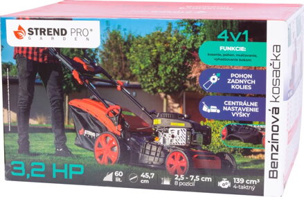 Kosačka Strend Pro QL46P-139E, benzínová, 2,4 kW, záber 45,7 cm, s pojazdom, LONCIN, s elektr.štartovaním
