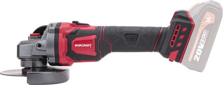 Brúska Worcraft CAG-S20LiBE-125, 125 mm, uhlová, s reguláciou otáčok, 20V Li-ion, bezuhlíková
