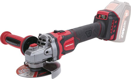 Brúska Worcraft CAG-S20LiBEN-125, 125 mm, uhlová, s reguláciou otáčok, 20 V Li-ion, bezuhlíková, SET 1x 4,0 Ah akumulátor, 1x 2,0 A nabíjačka
