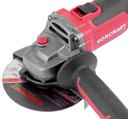 Brúska Worcraft CAG-S20LiBH 125 mm, kufrík, s batériou a nabíjačkou, uhlová, 20V, 1x Li-ion, bezuhlíková