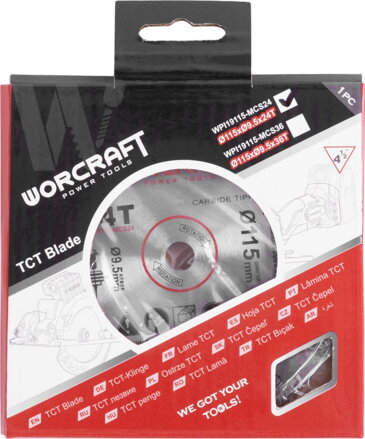 Kotúč pre Worcraft CMCS-S20LiB, 115x9,5 mm, 24T, pílový Kotúč pre Worcraft CMCS-S20LiB, 115x9,5 mm, 24T, pílový