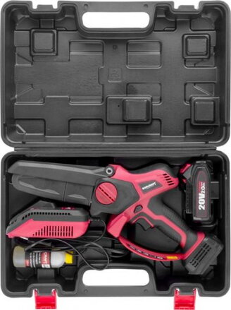 Píla Worcraft CHS-S20LiBPM ShareSYS, 20V Li-Ion, ručná, mini reťazová, bezuhlíková, lišta 15 cm, SET v kufri (náhrada za 114570)