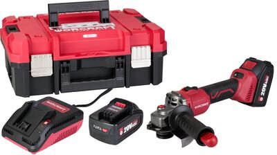 Set Worcraft XCUBE003 ShareSYS Toolbox, uhlová brúska CAG-S20LiBS 125 mm, 2x 4.0 Ah akumulátor, 1x nabíjačka Set Worcraft XCUBE003 ShareSYS Toolbox, uhlová brúska CAG-S20LiBS 125 mm, 2x 4.0 Ah akumulátor, 1x nabíjačka