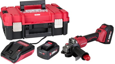 Set Worcraft XCUBE003 ShareSYS Toolbox, uhlová brúska CAG-S20LiBS 125 mm, 2x 4.0 Ah akumulátor, 1x nabíjačka Set Worcraft XCUBE003 ShareSYS Toolbox, uhlová brúska CAG-S20LiBS 125 mm, 2x 4.0 Ah akumulátor, 1x nabíjačka