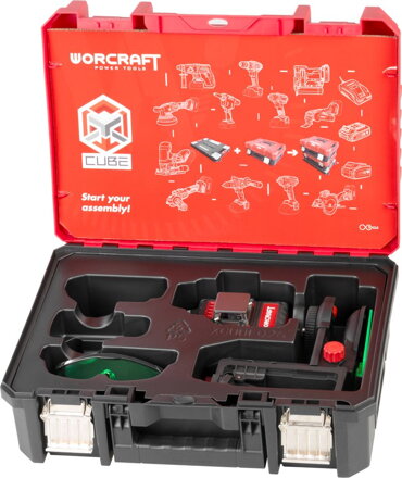 Laser Worcraft XCUBE026 ShareSYS Toolbox, 3x3D Green Beam, bez aku Laser Worcraft XCUBE026 ShareSYS Toolbox, 3x3D Green Beam, bez aku