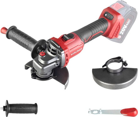 Brúska Worcraft CAG-S20LiBS-125 ShareSYS, 125 mm, uhlová, s reguláciou otáčok, 20V Li-ion, bezuhlíková