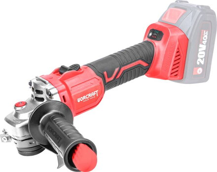 Brúska Worcraft CAG-S20LiBS-125 ShareSYS, 125 mm, uhlová, s reguláciou otáčok, 20V Li-ion, bezuhlíková