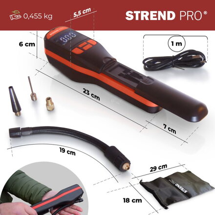 Kompresor Strend Pro K25, ručný, 150 psi, 10 bar, LED svetlo, akumulátorová pumpička Kompresor Strend Pro K25, ručný, 150 psi, 10 bar, LED svetlo, akumulátorová pumpička