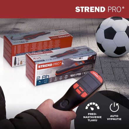 Kompresor Strend Pro K25, ručný, 150 psi, 10 bar, LED svetlo, akumulátorová pumpička Kompresor Strend Pro K25, ručný, 150 psi, 10 bar, LED svetlo, akumulátorová pumpička
