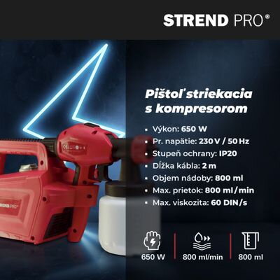 Pistol STREND PRO JS-FB17AII, 650W, 800 ml, striekacia, s kompresorom
