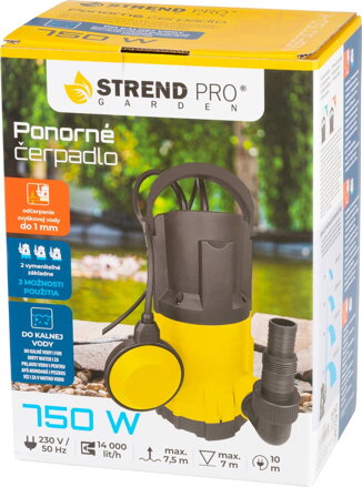Čerpadlo Strend Pro Garden NSP3D750-K, kalové, ponorné, 750W, 14000 l/h, 10 m kábel Čerpadlo Strend Pro Garden NSP3D750-K, kalové, ponorné, 750W, 14000 l/h, 10 m kábel
