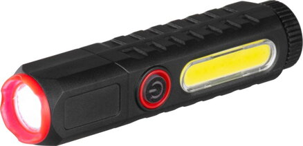 Svietidlo Strend Pro Flashlight, COB LED 120 lm, 35x35x132mm, USB nabíjanie, Sellbox 10 ks