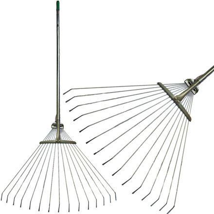 Hrable R116-95, 15 lamelové, na lístie, 950 g, s násadou