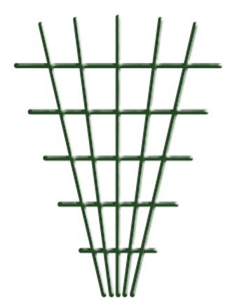 Mriezka V-tvar, 145x5x75 cm, 4/4,7 mm, zelená, záhradnícka
