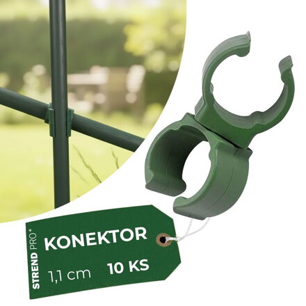Spojka Strend Pro, plast, konektor na oporné tyče, 11 mm, bal. 10 ks
