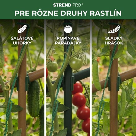 Spojka Strend Pro, plast, konektor na oporné tyče, 11 mm, bal. 10 ks