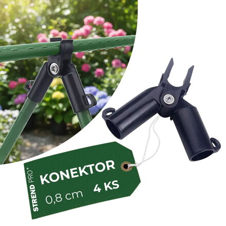 Spojka Strend Pro, plast, konektor A na oporné tyče, 8 mm, bal. 4 ks