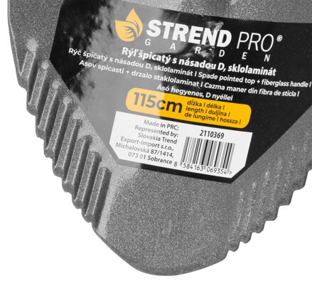 Rýľ Strend Pro Garden ErgoBULL, špicatý, so sklolaminátovou násadou D 1150 mm Rýľ Strend Pro Garden ErgoBULL, špicatý, so sklolaminátovou násadou D 1150 mm