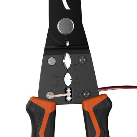 Kliešte Strend Pro, 175 mm, krimpovacie, na káble, 0,25-10mm