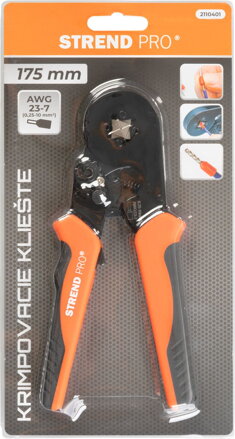 Kliešte Strend Pro, 175 mm, krimpovacie, na káble, 0,25-10mm