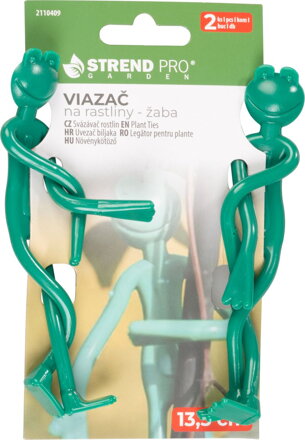 Viazač Strend Pro, na rastliny, žaba, 13,5 cm. plast,  bal. 2 ks