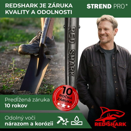 Rýľ Strend Pro Premium RedShark, rovný, s drevenou násadou D 1150 mm