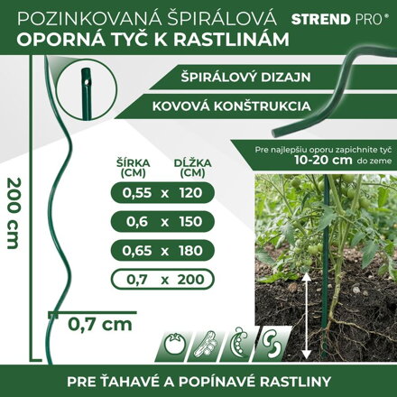 Tyc GS2 2000/7,0 mm, drôtená Pvc, k paradajkám