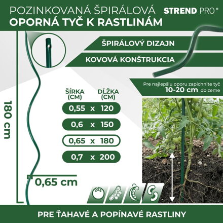 Tyc GS2 1800/6,5 mm, drôtená Pvc, k paradajkám