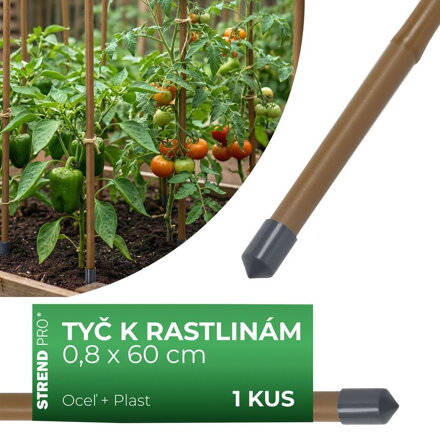 Tyc Garden 08/0600 mm, oceľ/plast, hnedá