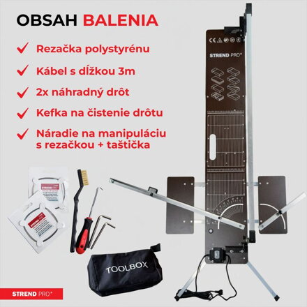 Rezačka Strend Pro SDDR-140, 30 - 140 cm, rezný uhol max 90° na polystyrén, 200 W, elektrická, stojanová