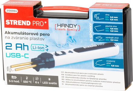 Pero Strend Pro, zváracie, na plasty, 2000 mAh, USB nabíjanie, s príslušenstvom Pero Strend Pro, zváracie, na plasty, 2000 mAh, USB nabíjanie, s príslušenstvom