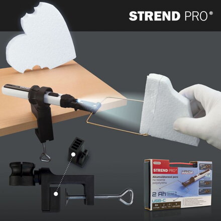 Pero Strend Pro, rezač na polystyrén, 2000mAh, USB nabíjanie, s príslušenstvom